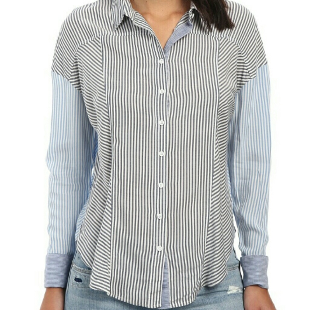 Free People Button Down Top